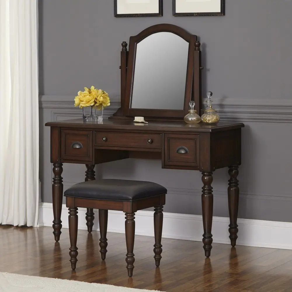 5522-72 Bourbon Vanity and Bench - Country Comfort -1