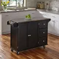 Black Stainless Top Kitchen Cart - Liberty | RC Willey