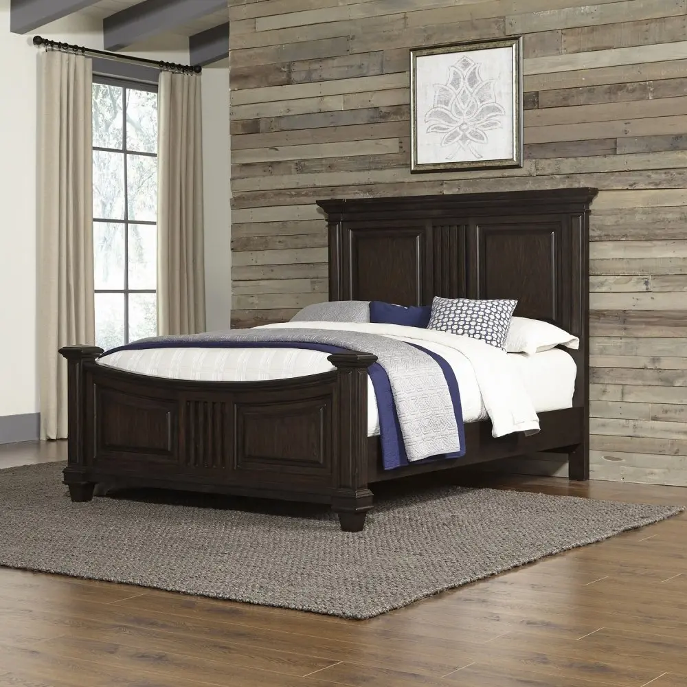 5029-500 Classic Black Oak Queen Bed - Prairie Home-1