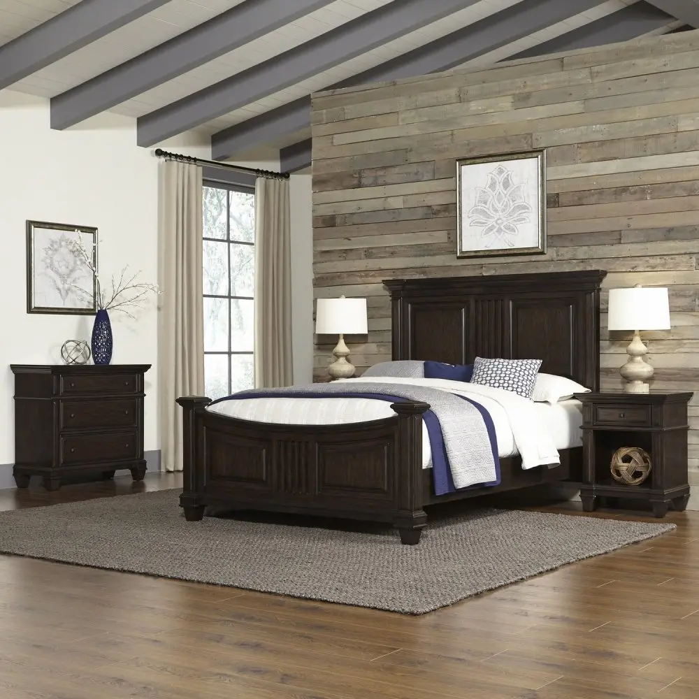 5029-5033 Black Oak Queen 4 Piece Bedroom Set - Prairie Home-1