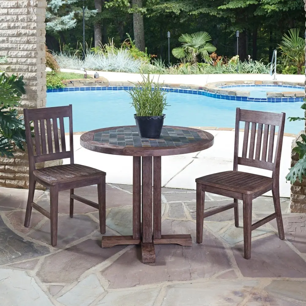 5601-328 Mosaic 3 Piece Round Table Dining Set - Morocco -1