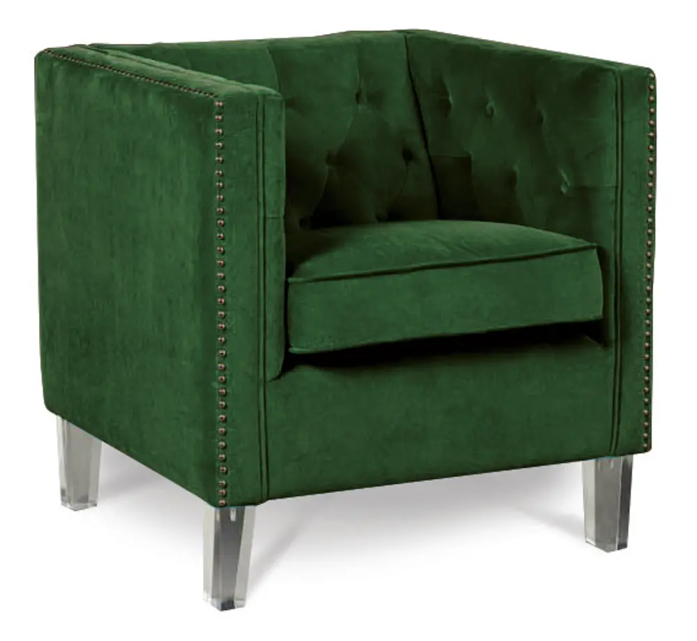 Emerald Green Accent Chair - Bella-1