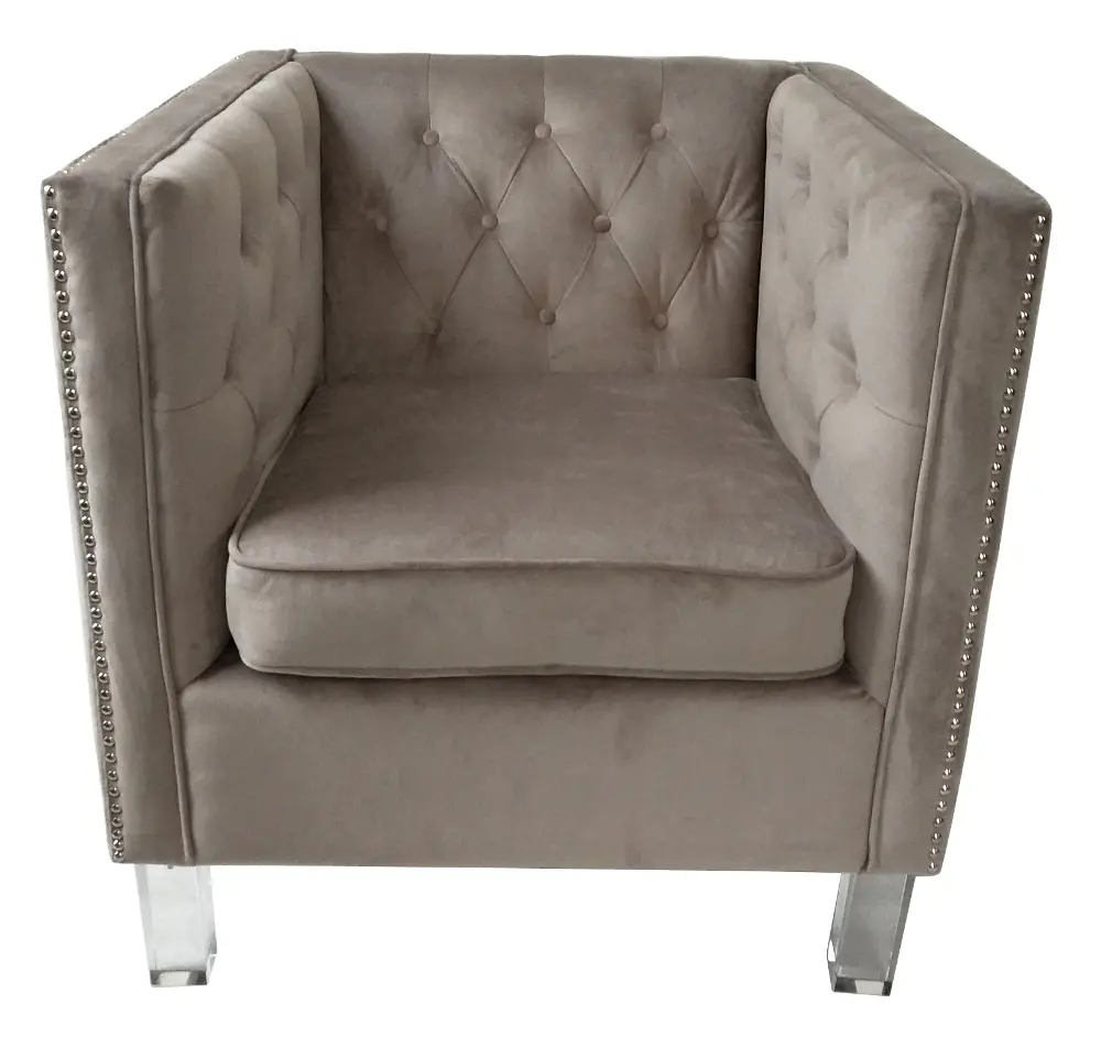 Granite Gray Accent Chair - Bella-1