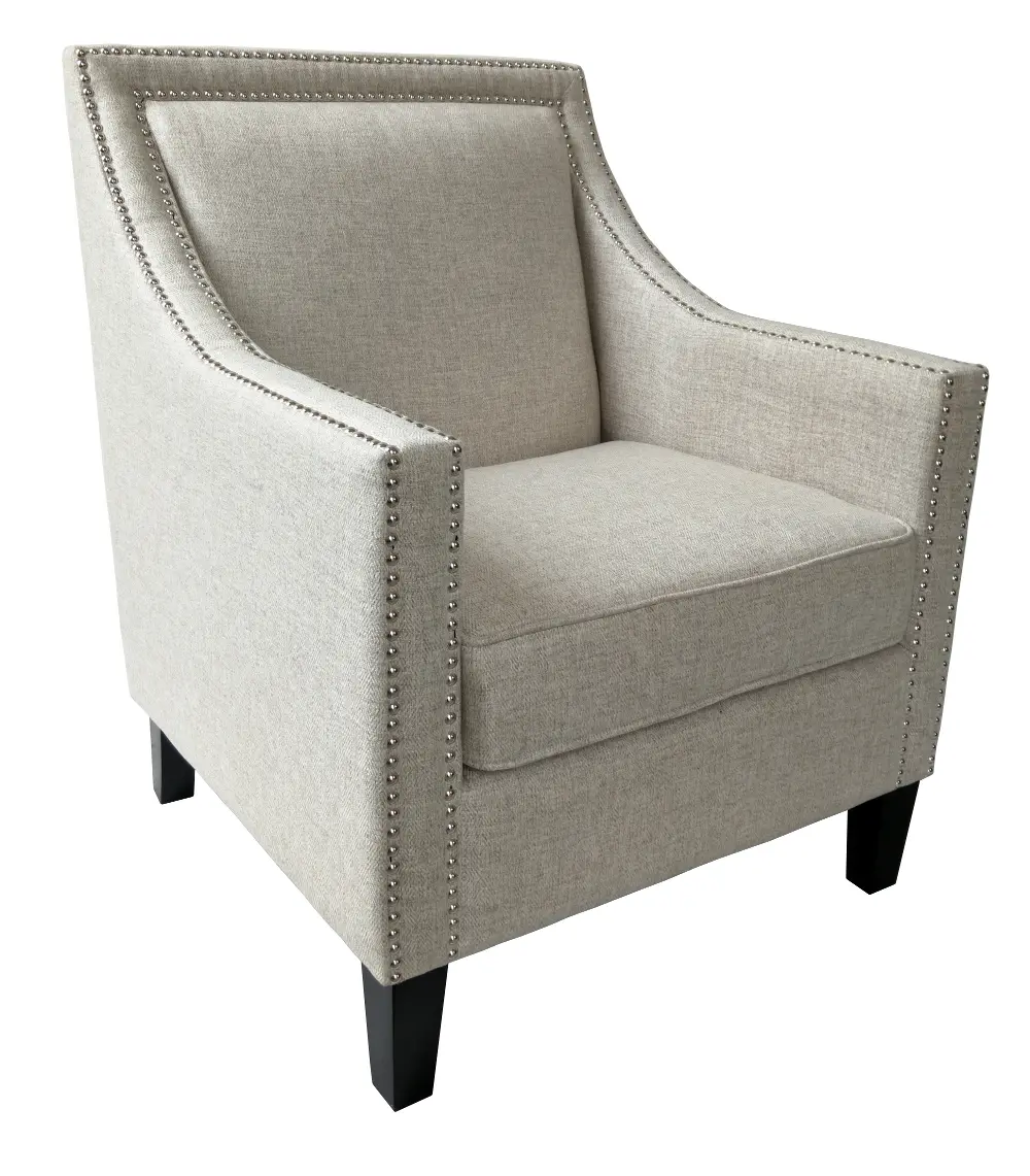 Linen Tan Accent Chair - Brooks -1
