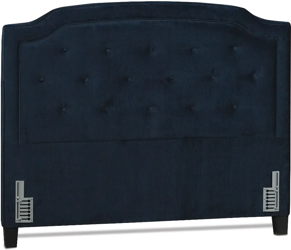 761-66HB-EMPIRE-INDIGO Indigo Blue Classic Modern King Upholstered Headboard - Sabrina Collection-1