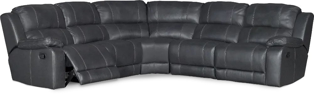 Charcoal Gray 5 Piece Reclining Sectional Sofa - Monticello-1