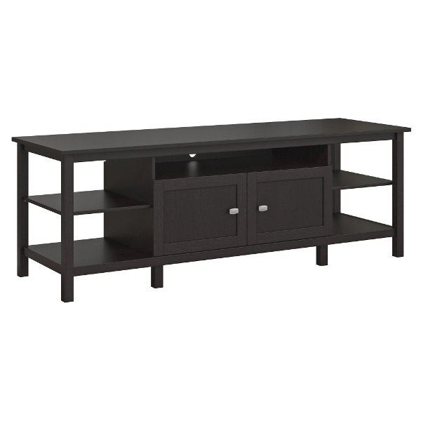 Bush Tv Stands Furniture Rc Willey Espresso Brown Oak Modern 75 Inch Tv Stand Broadview