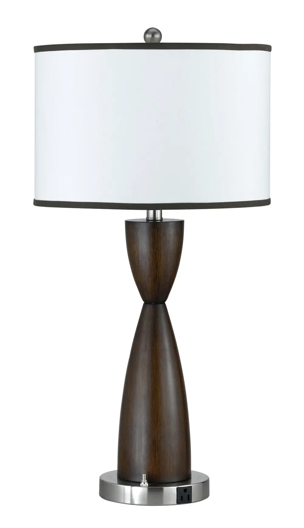 Metal Table Lamp with 1 Built-In Power Outlet-1