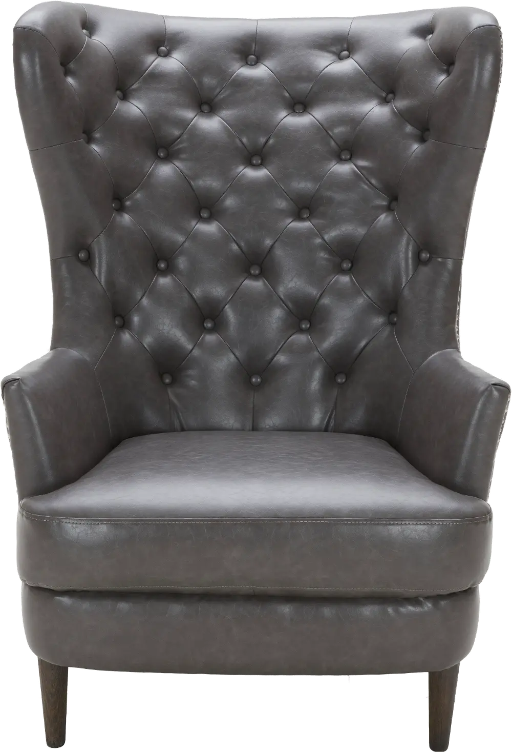 Charcoal Gray Wingback Chair - Nicole-1