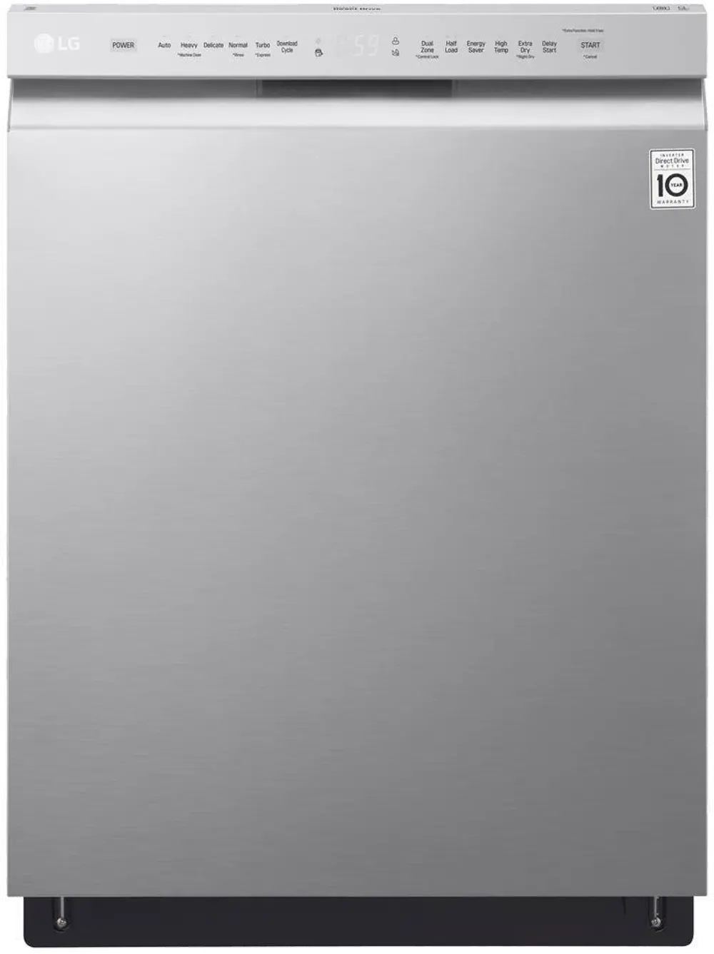 LDF5545ST LG Front Control Dishwasher with Quadwash - Stainless Steel-1