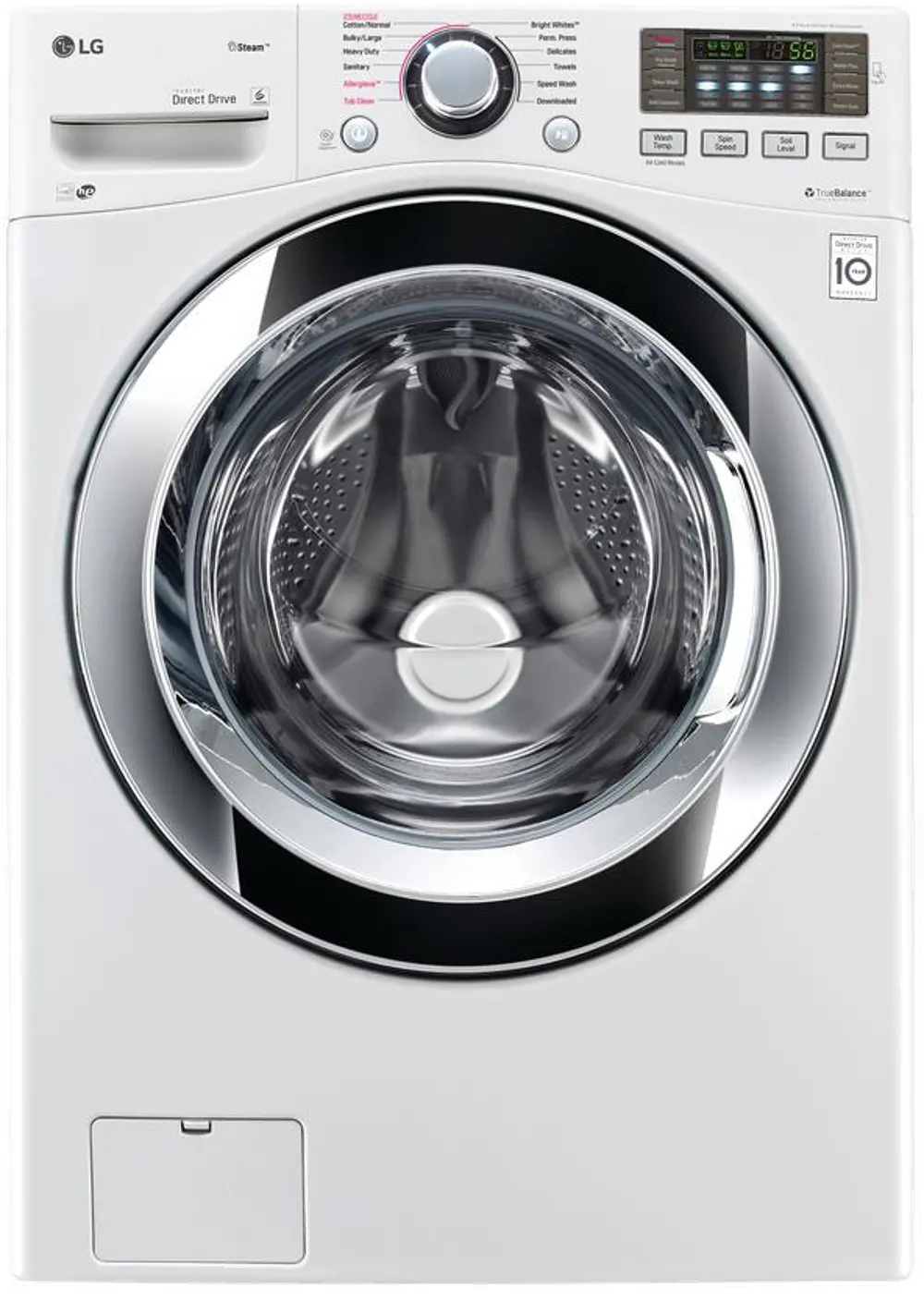 WM3670HWA LG Front Load Washer with Steam Technology - 4.5 cu. ft. White-1
