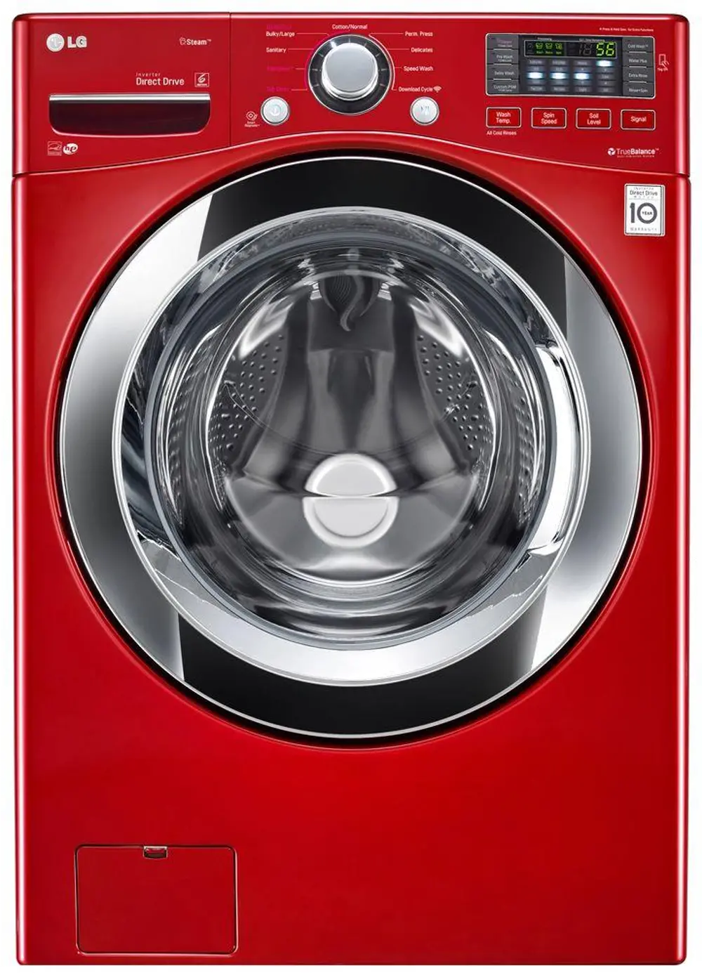 WM3670HRA LG 4.5 Cu. Ft. Front Load Washer - Red-1
