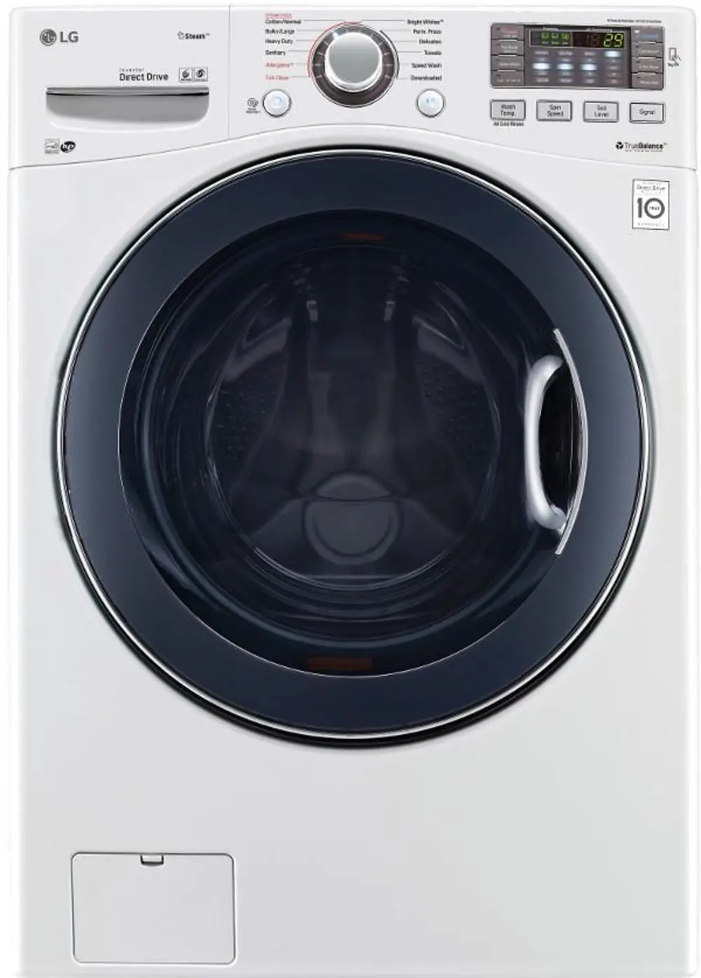 WM3770HWA LG Front Load Washer with Steam - 4.5 cu. ft. White-1