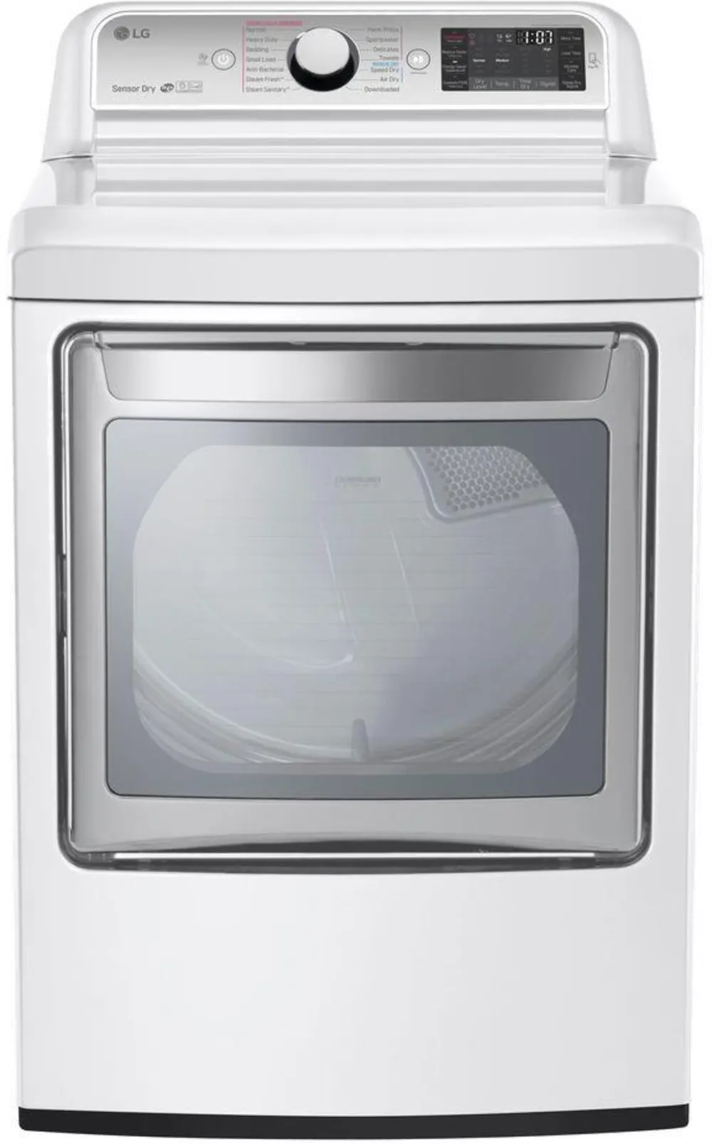 DLGX7601WE LG Gas Dryer EasyLoad Door - 7.3 cu. ft.  White-1