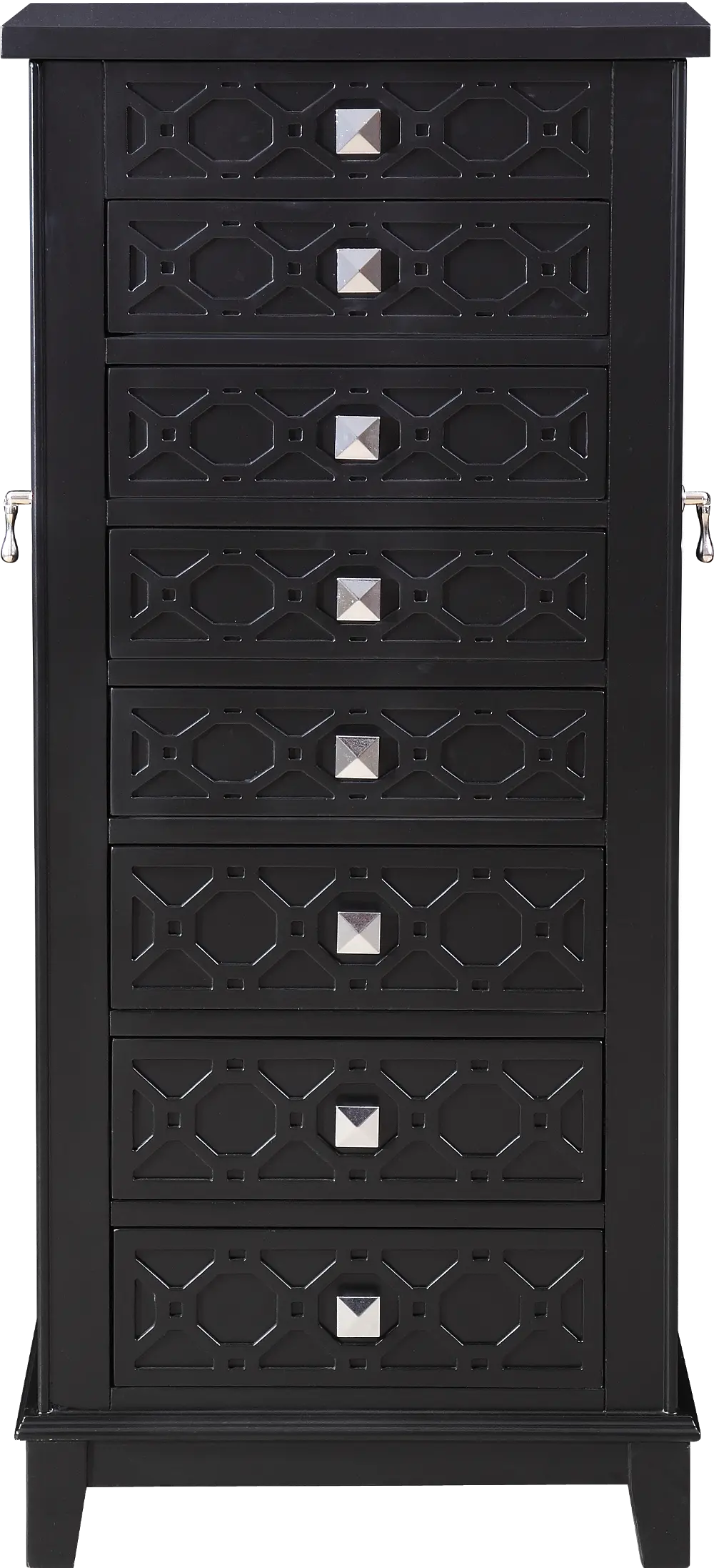 81406/BLACK/JEWELCAB Alpha Black Lift Top Jewelry Armoire-1