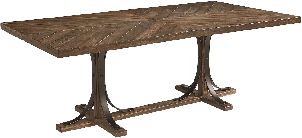 Magnolia Home Furniture Iron Trestle Dining Room Table-1