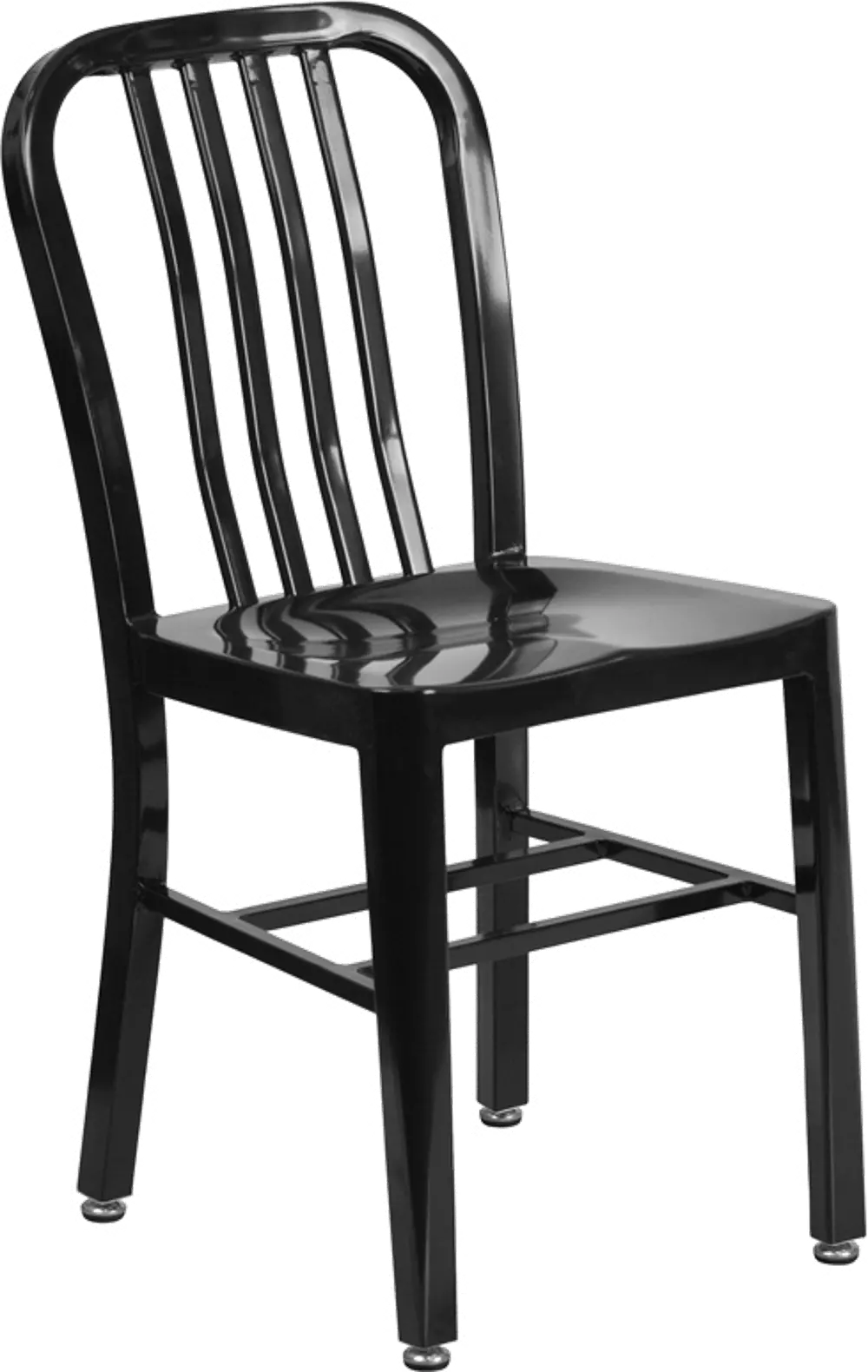 Graphic Black Metal Indoor/Outdoor Dining Chair-1