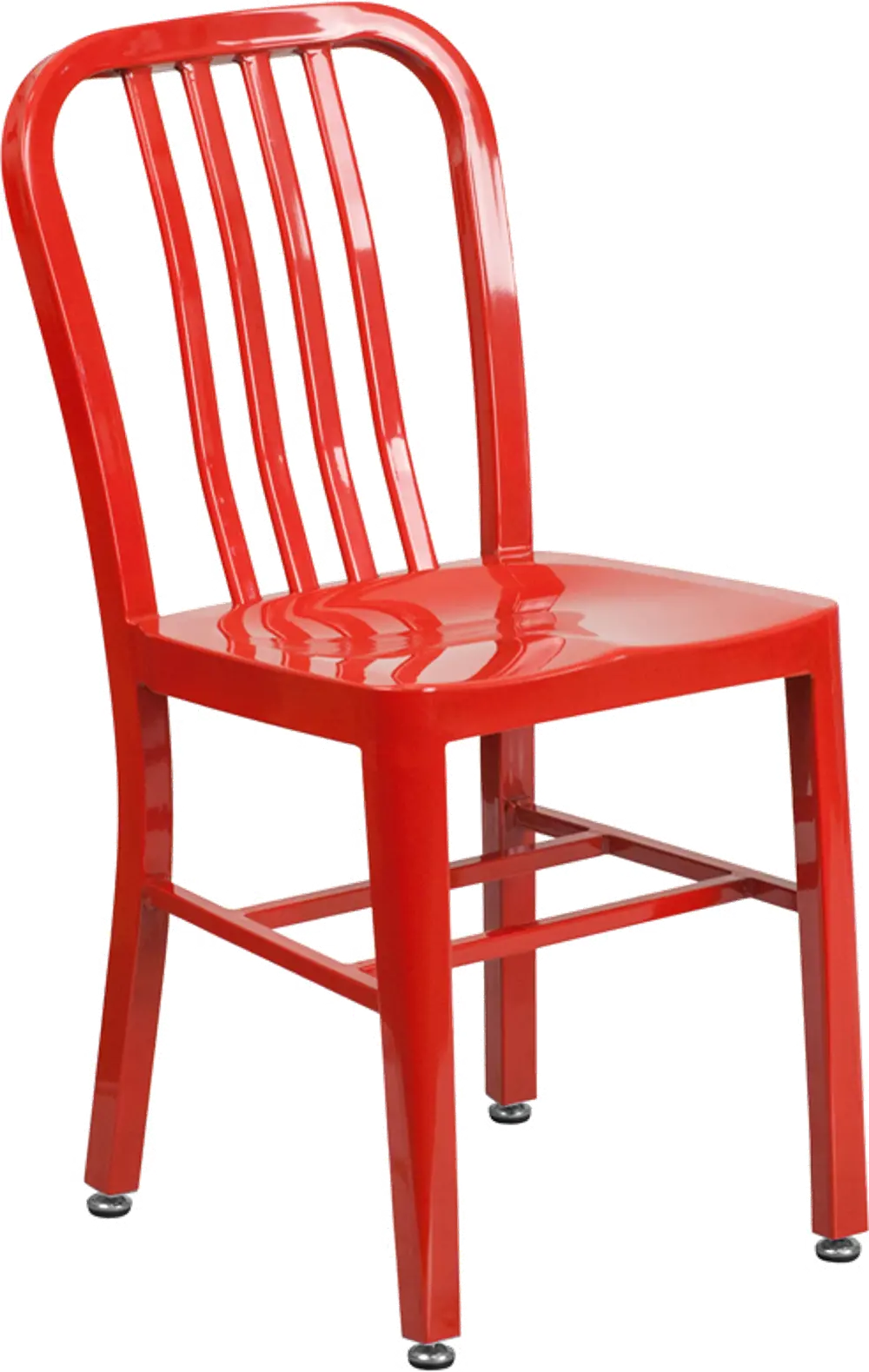 Red Metal Indoor/Outdoor Dining Chair - Graphic-1