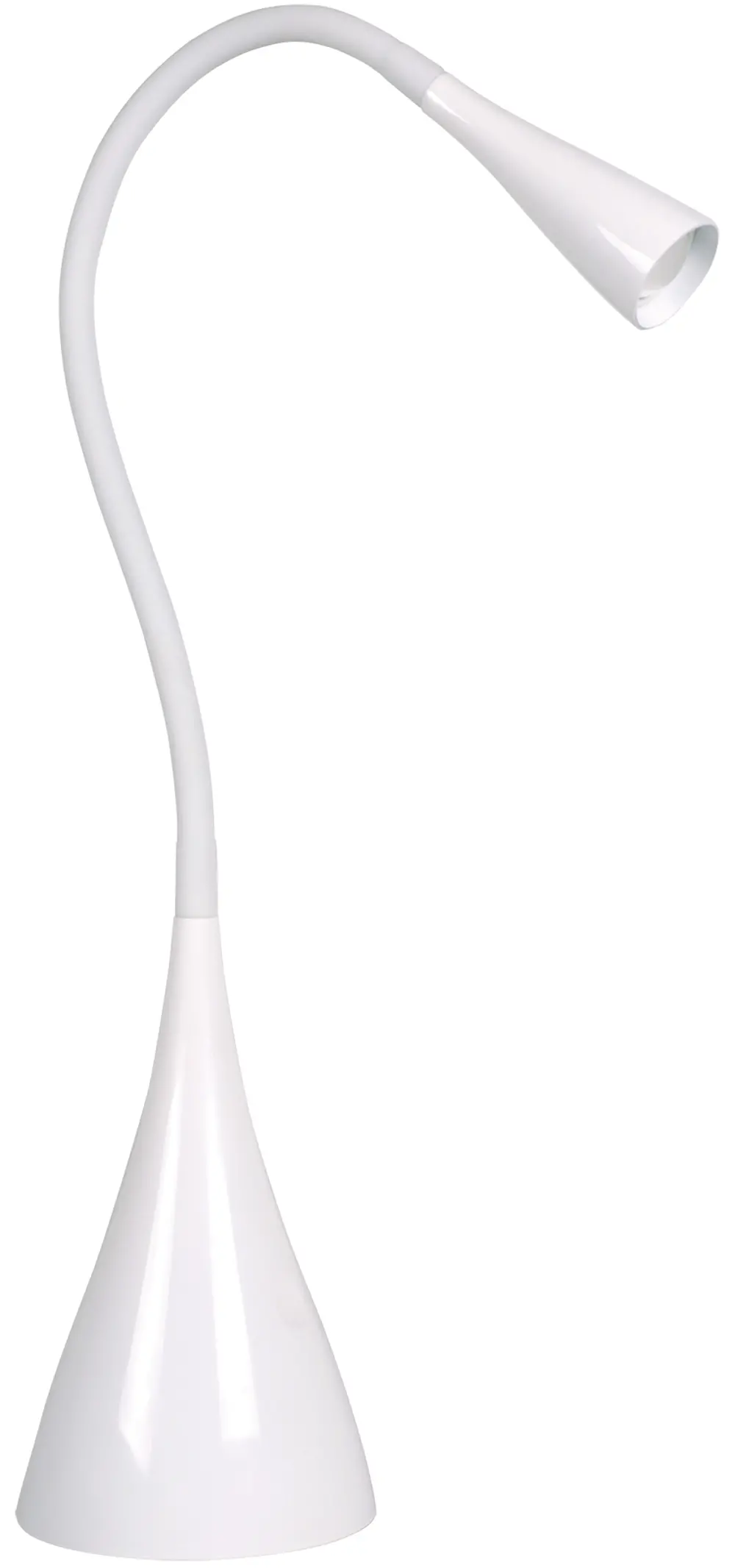 White Gooseneck Dimming Desk Lamp-1