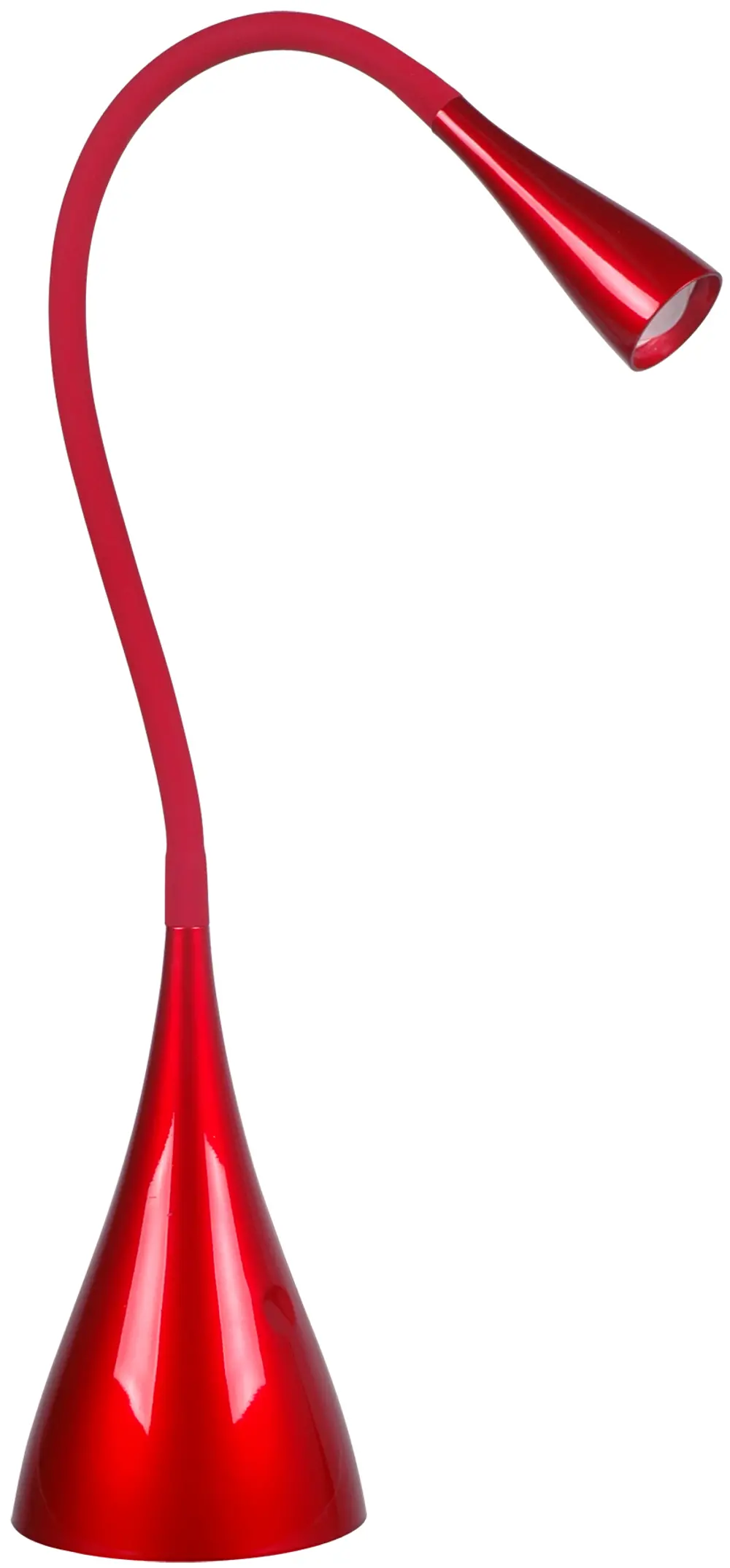 Red Gooseneck Dimming Desk Lamp-1