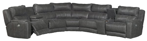 Sectional Sofas And Leather Sectionals Page 3 Rc Willey Slate Gray 7 Piece Power Reclining Sectional Sofa Dazzle