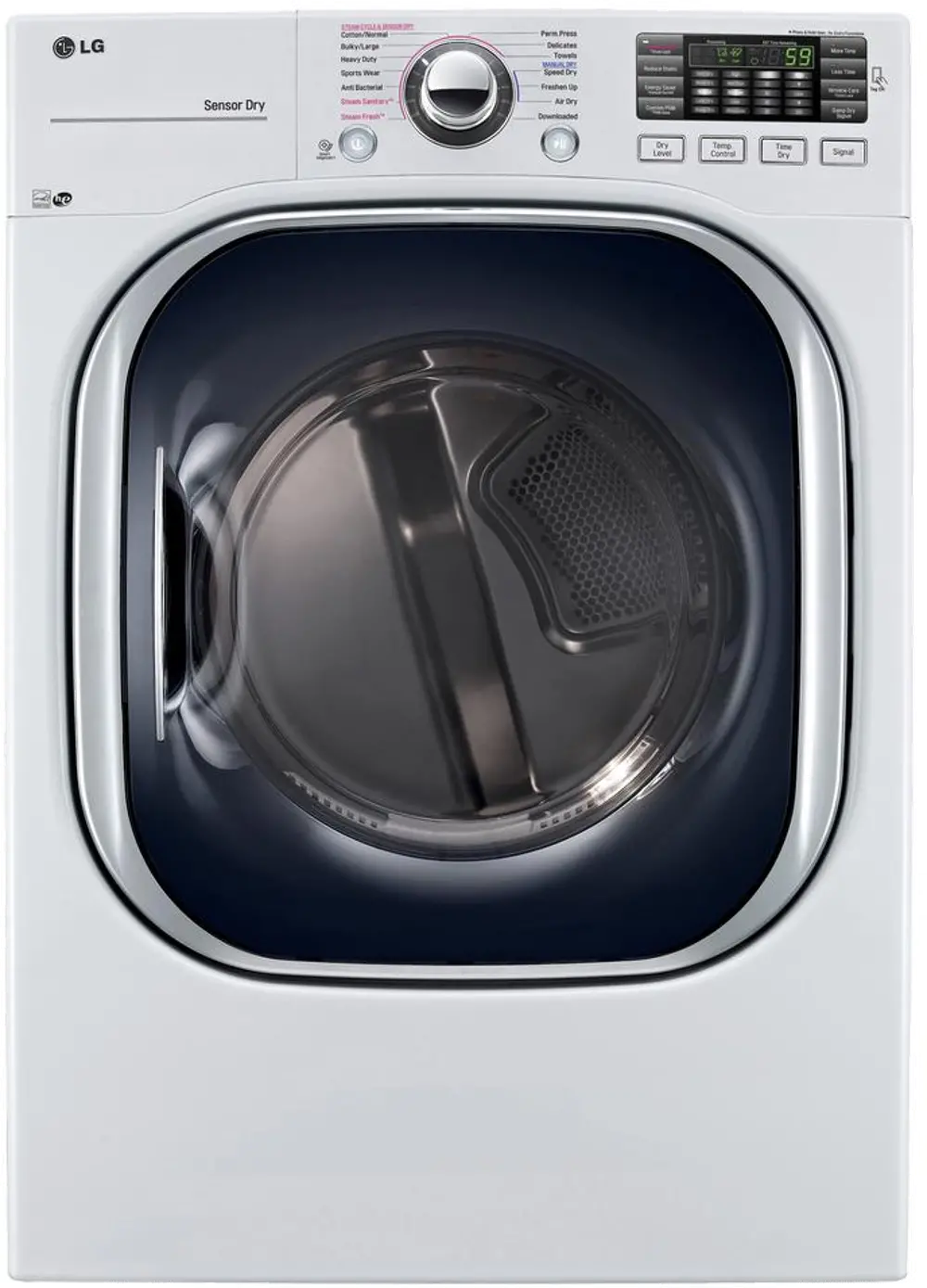 DLEX4370W LG Electric Dryer with Steam - 7.4 cu. ft. White-1