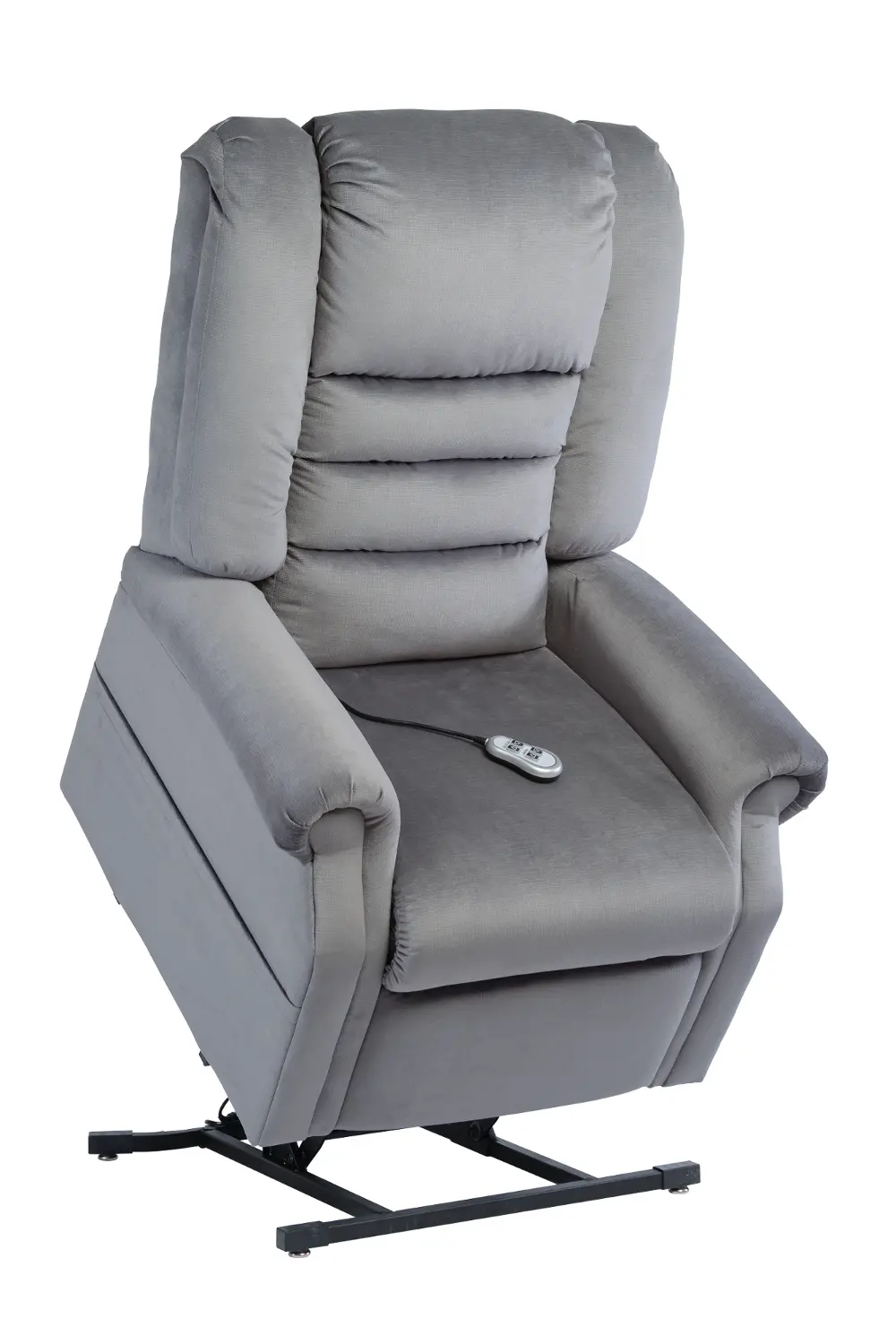 Charcoal Chaise Power Reclining Lift Chair-1