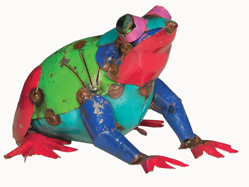 Small Multi-Color Metal Frog-1