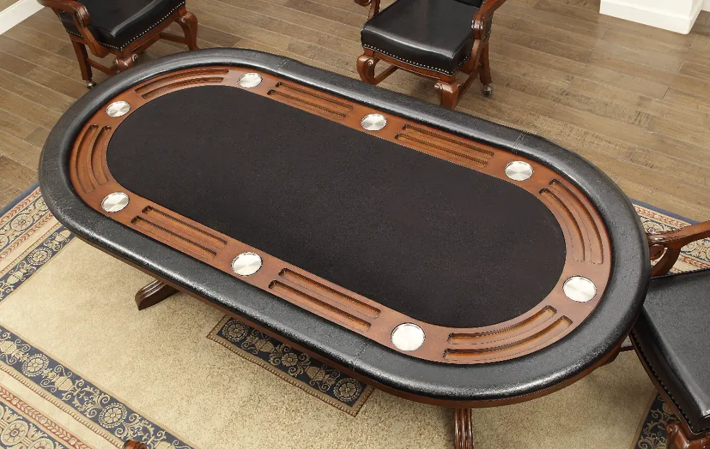 Brown Cherry and Black Game Table - Franklin-1