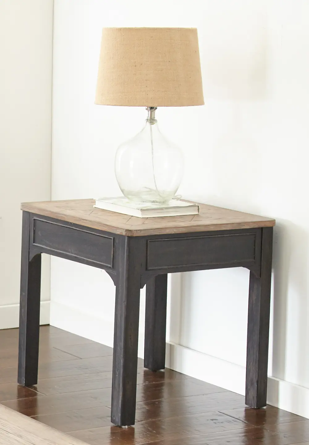 Ebony and Driftwood End Table - Leighton-1