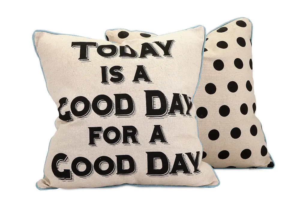 Today Is A Good Day Throw Pillow - Reversible-1
