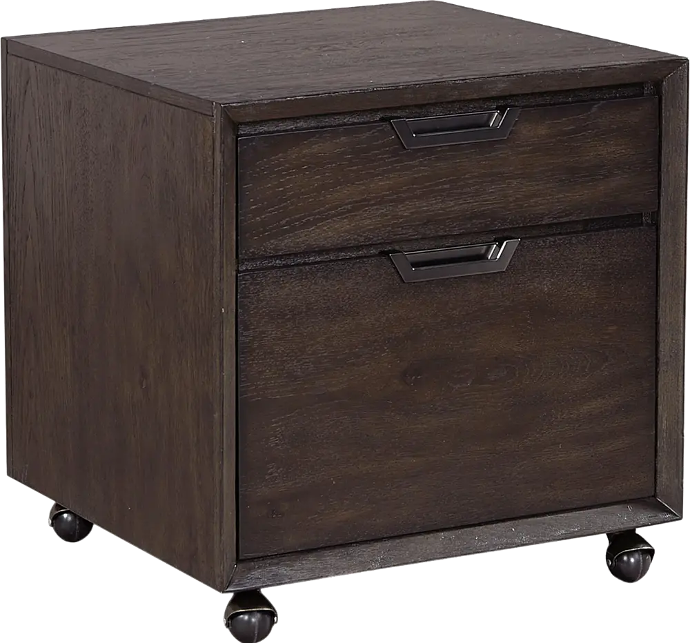 Hickory Brown 2 Drawer Rolling File Cabinet - Harper Point-1