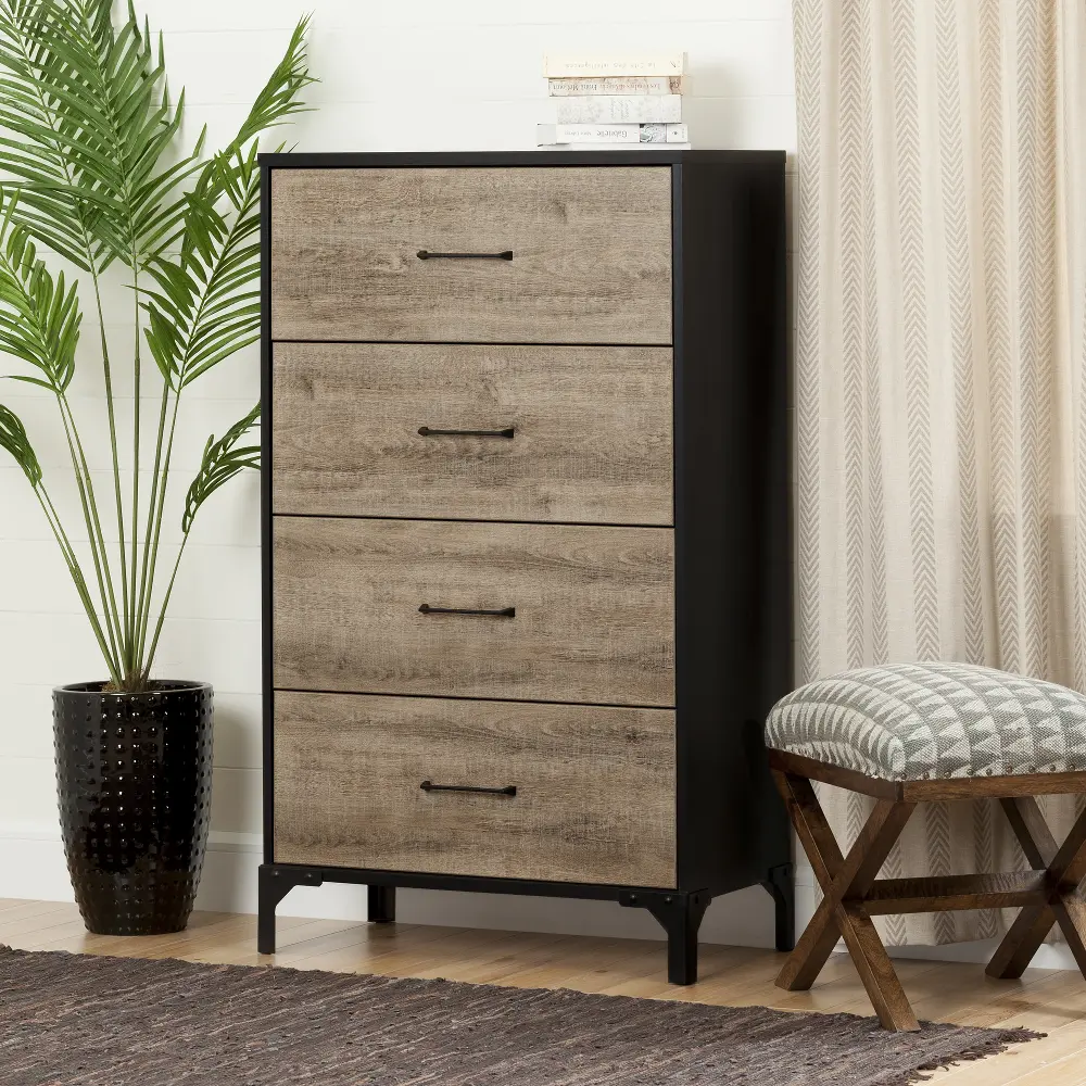 10497 Industrial Weathered Oak Chest of Drawers - South Shore-1