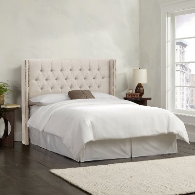 Sandstone Tufted Wingback California, California King Headboard With Bed Frame