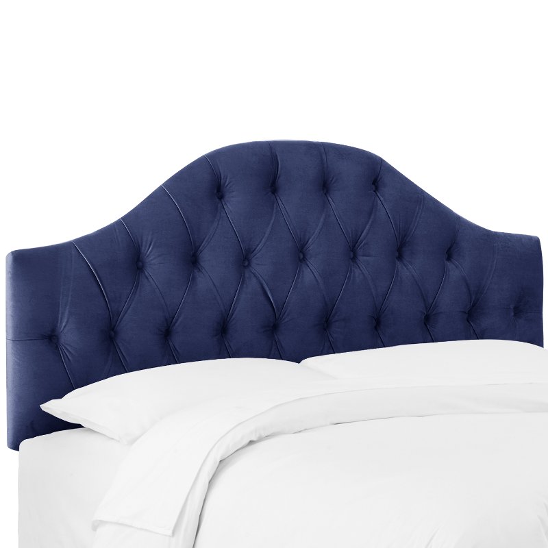 Velvet Navy Tufted California King Upholstered Headboard Rc Willey Velvet Navy Tufted California King Upholstered Headboard Rc Willey Furniture
