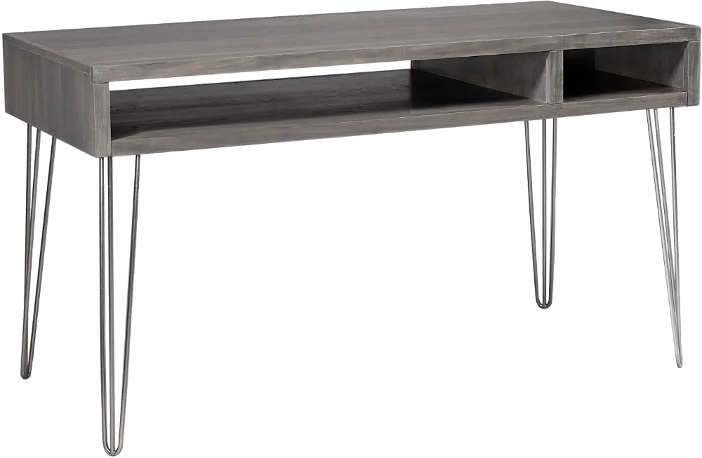 55 Inch Driftwood Modern Laptop Desk - Studio-1