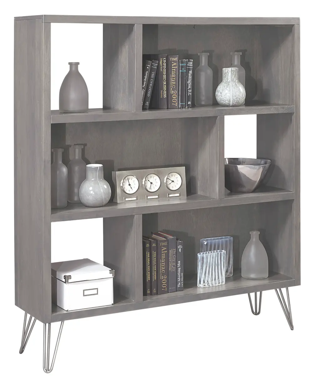 Modern Contemporary Driftwood Brown Bookcase - Studio-1