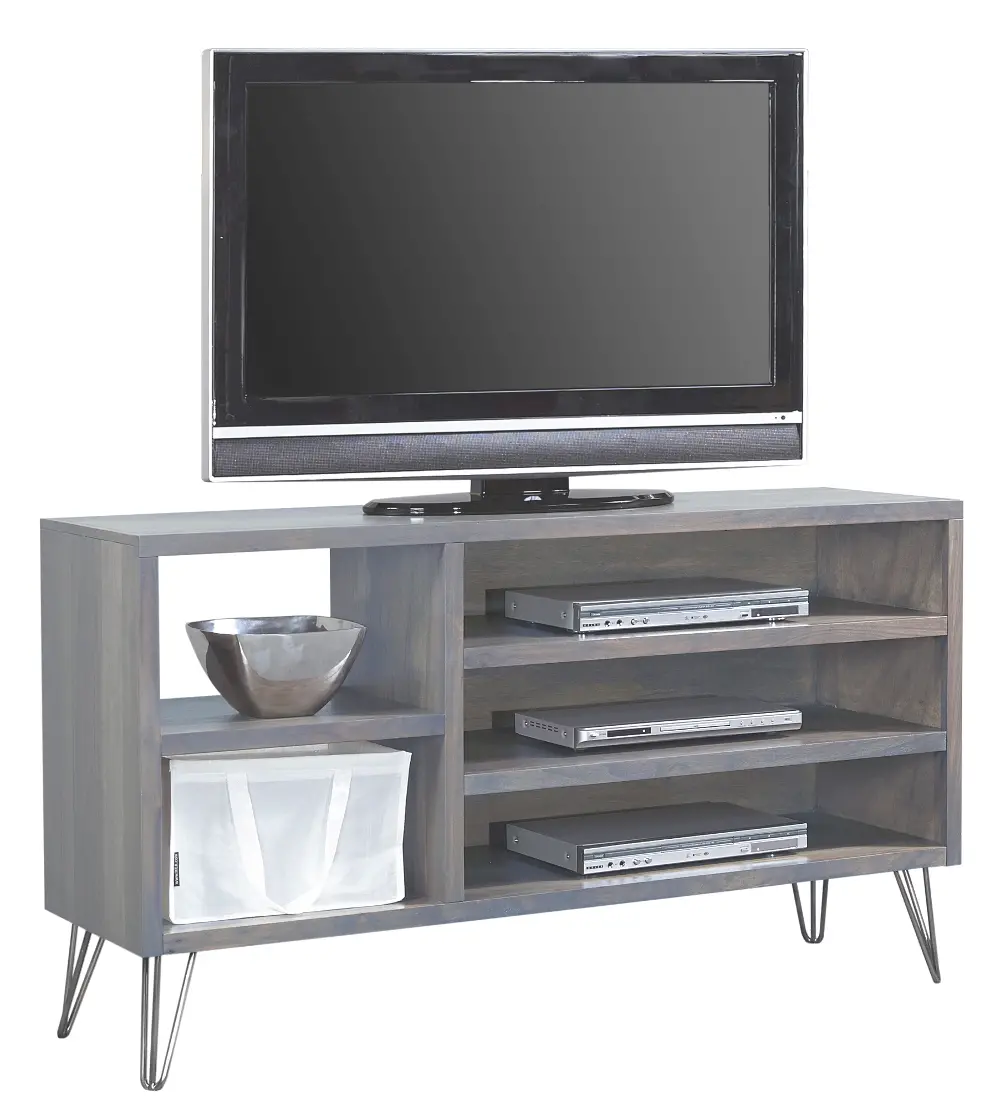 58 Inch Driftwood Brown TV Stand - Studio-1