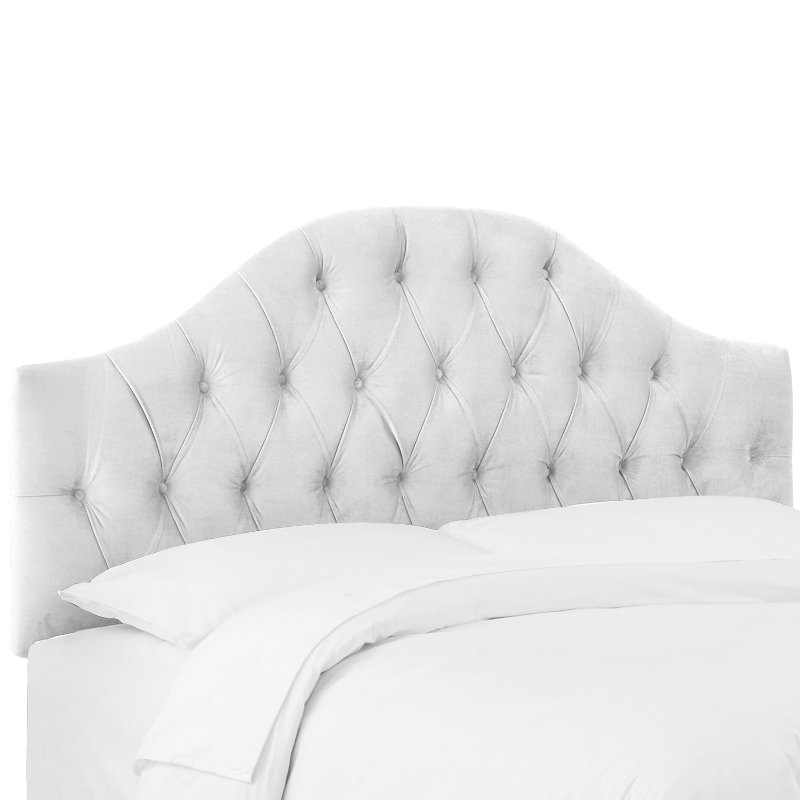 Velvet White Tufted Twin Upholstered Headboard Rc Willey Furniture 2720tvlvwht Velvet White Tufted Twin Upholstered Headboard