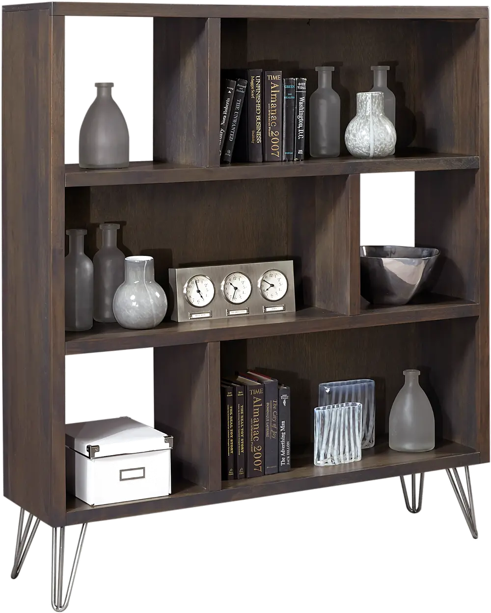 Modern Contemporary Milk Chocolate Brown Bookcase - Studio-1