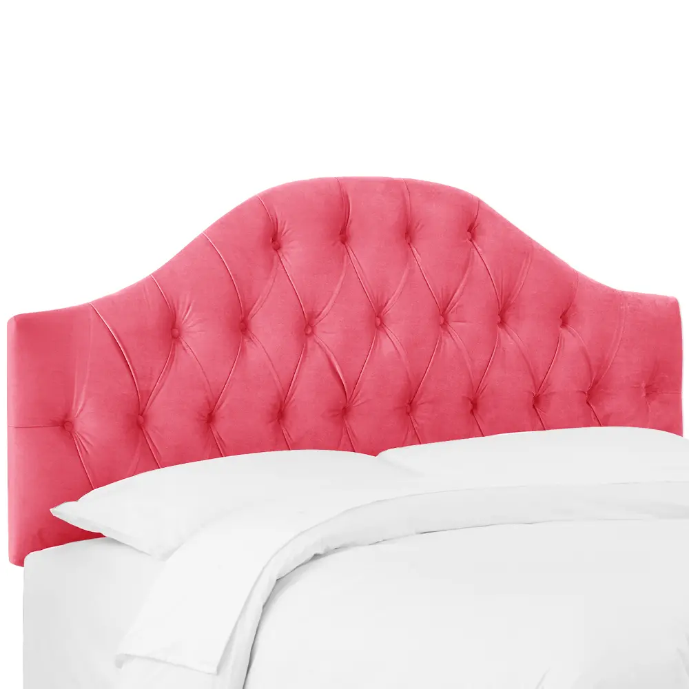 2721FMSTFLM Mystere Flamingo Tufted Full Upholstered Headboard-1