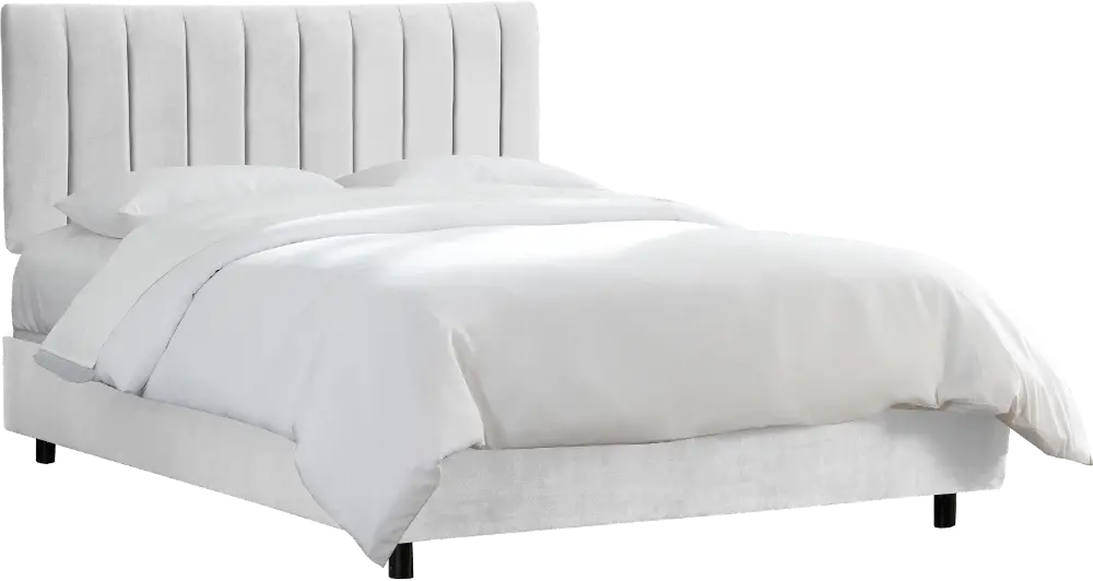 3650BEDMSTSNW Snow White Seam Twin Channel Bed-1