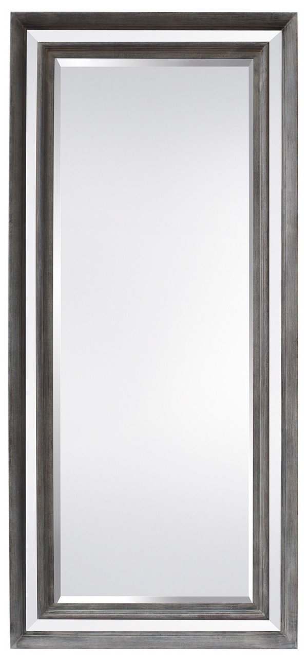 Rc Willey S Floor Mirrors And Home Decor Gray Bordered Beveled Floor Mirror