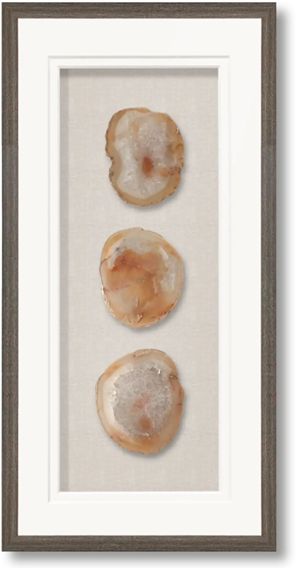 Natural Agate Shadow Box with Reclaimed Wood Frame-1