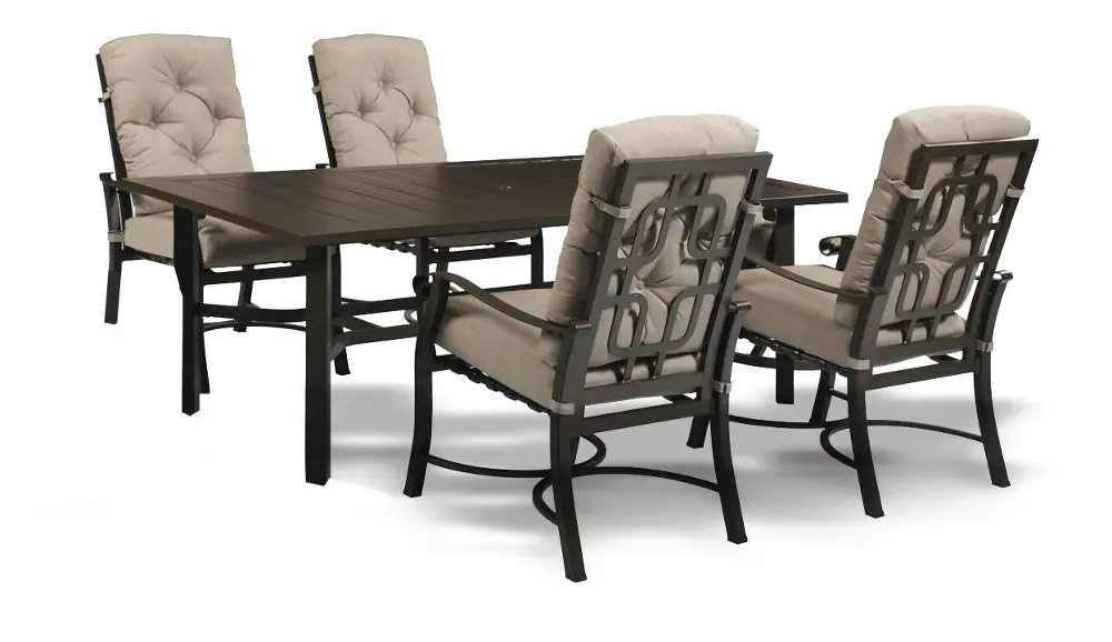 Chatham Collection 5 Piece Outdoor Patio Dining Set-1