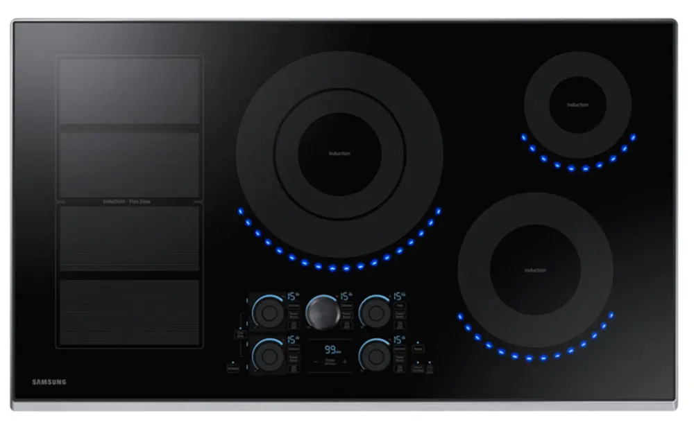 NZ36K7880US Samsung 36 Inch Smart Induction Cooktop - Stainless Steel-1