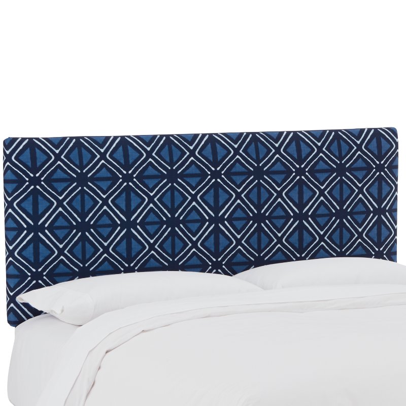 Mudcloth Indigo Blue Upholstered King Size Headboard Rc Willey Mudcloth Indigo Blue Upholstered King Size Headboard Rc Willey Furniture