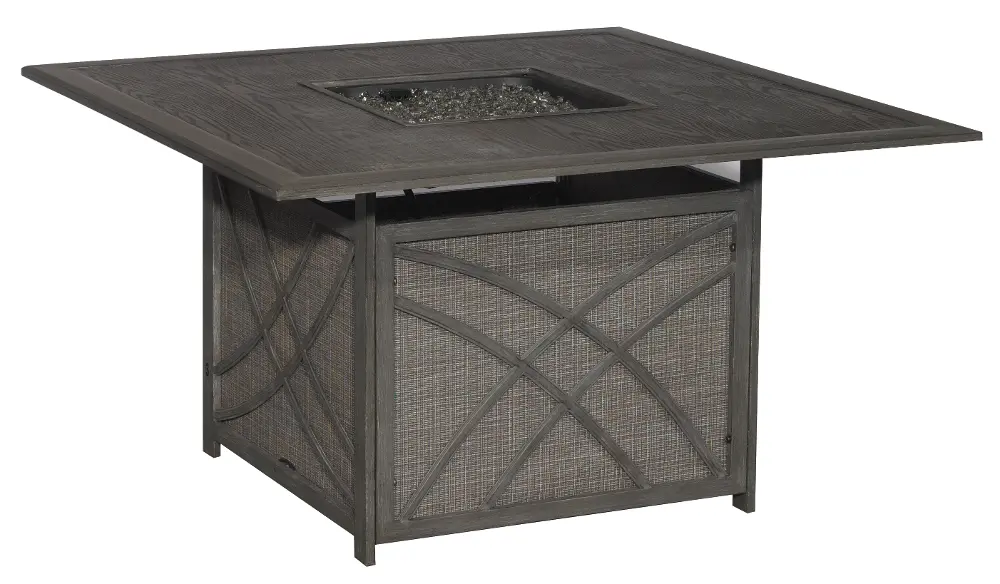 16A7452R/FIREPIT Bar Harbor Collection 46 Inch Outdoor Patio Concrete Fire Pit-1