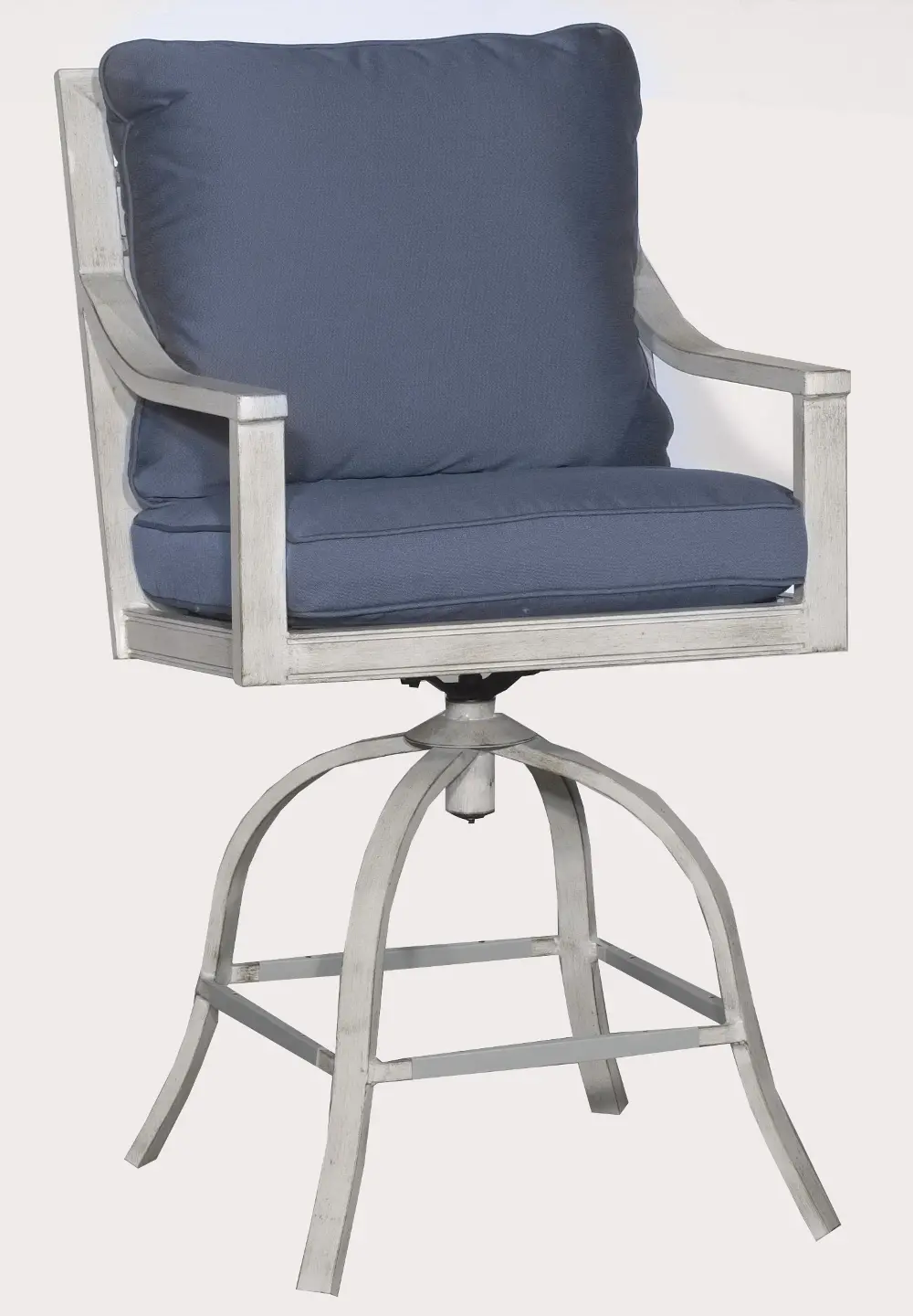 16A2681P/BLUE/BARSTL Blue Outdoor Patio Swivel Bar Chair - Acadia-1