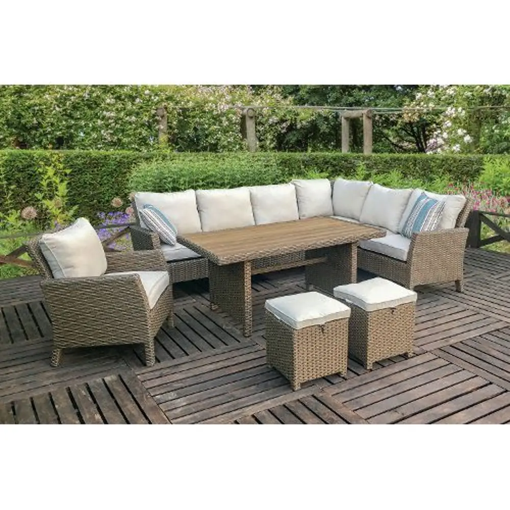 Arcadia Collection Outdoor Patio One Arm Sofa Sectional Piece-1